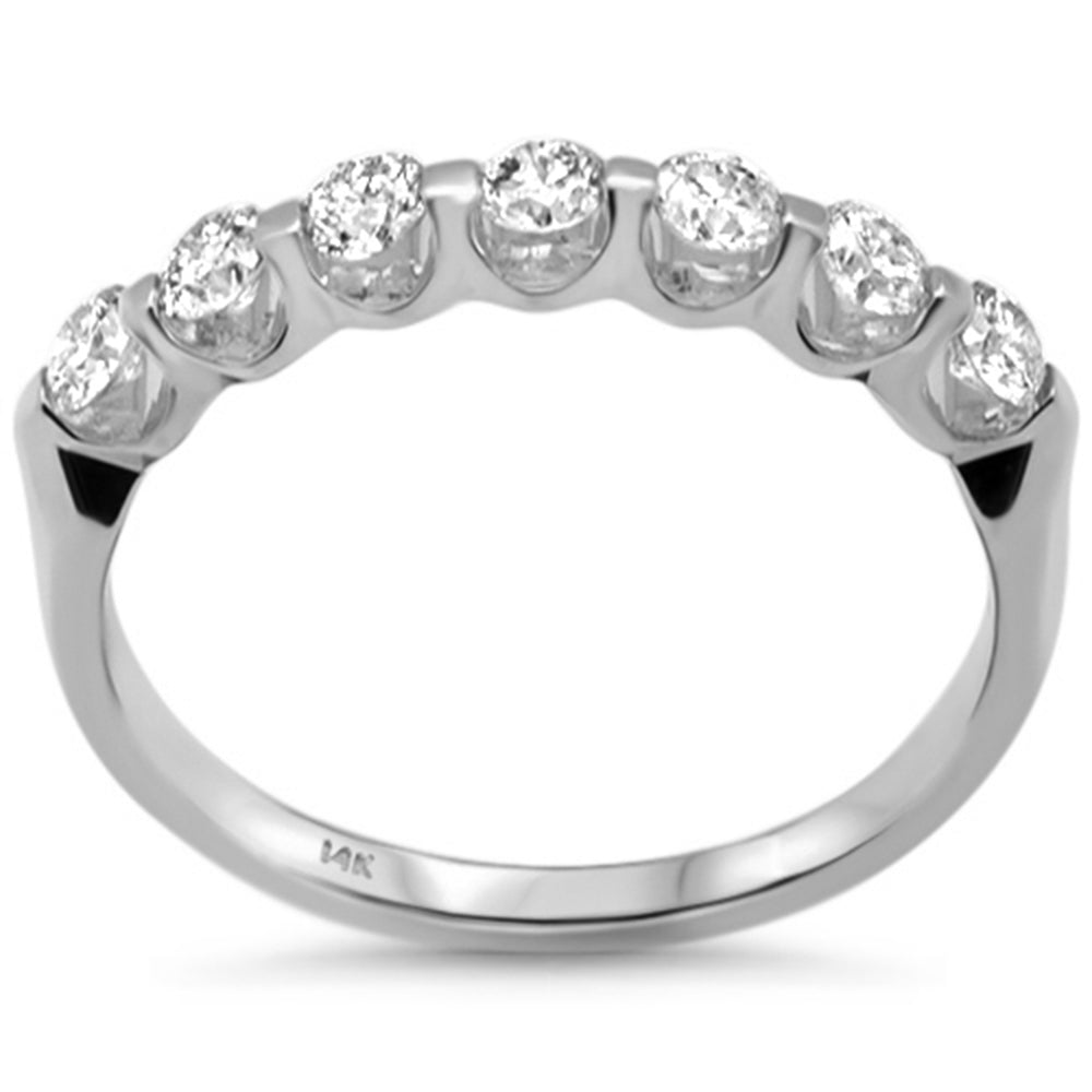 Muse Jewelry .50ct G SI 14K White Gold Diamond 7-Stones Ring Band
