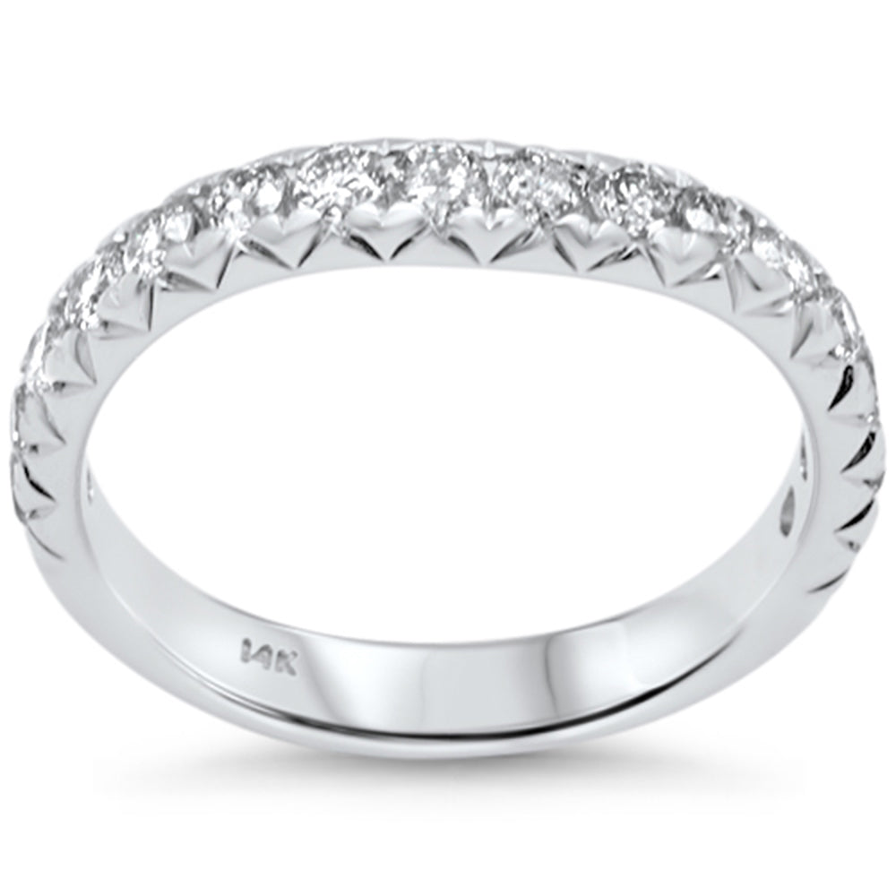 Muse Jewelry .79ct G SI 14K White Gold Round Diamond Wedding Ring Band Size 6.5
