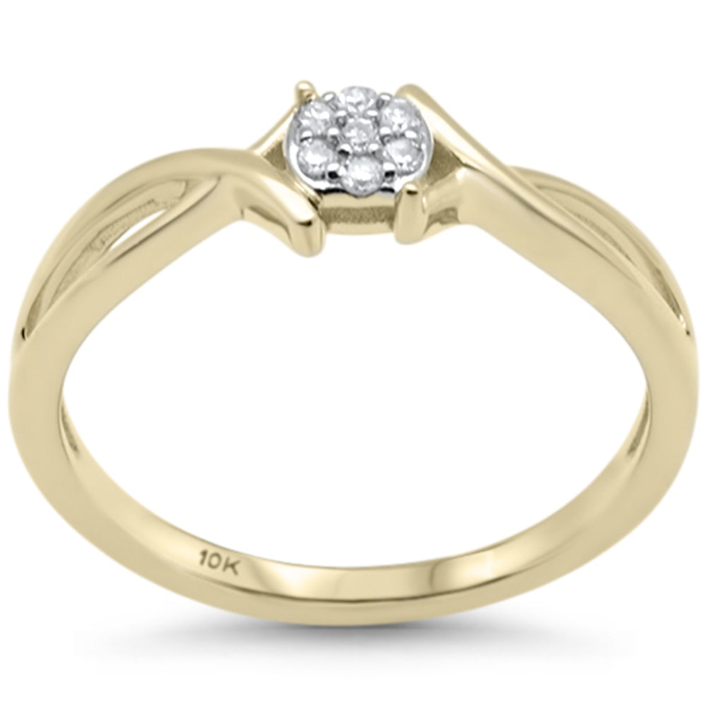 Muse Jewelry .05ct G SI 10K Yellow Gold Round Diamond Solitaire Ring Size 6.5