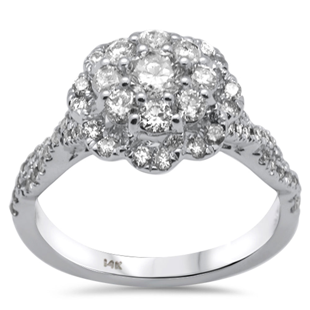 Muse Jewelry 1.02ct G SI 14K White Gold Diamond Filigree Engagement Ring Size 6.5