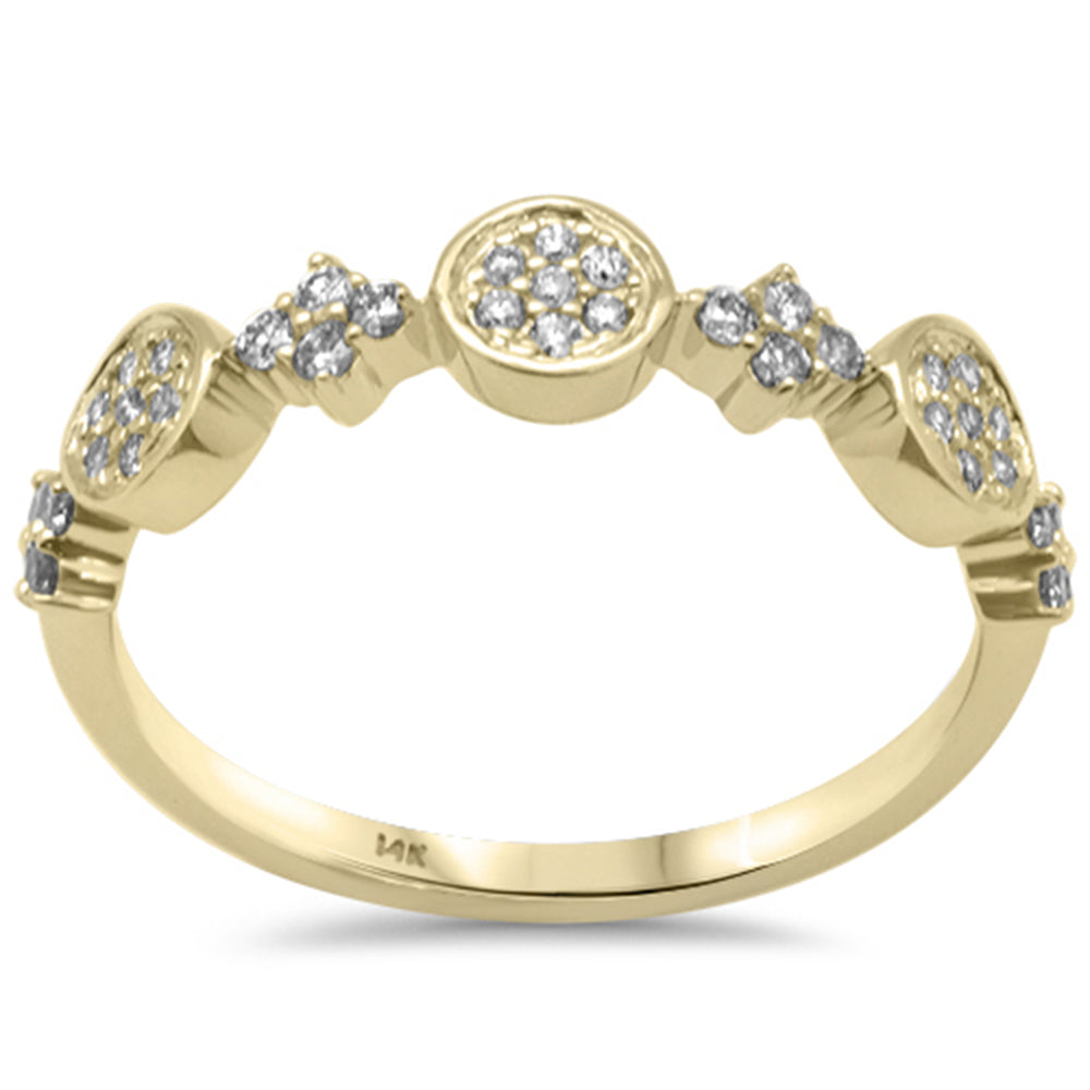 Muse Jewelry .24ct G SI 14K Yellow Gold Diamond Multi Shaped Band Ring Size 6.5