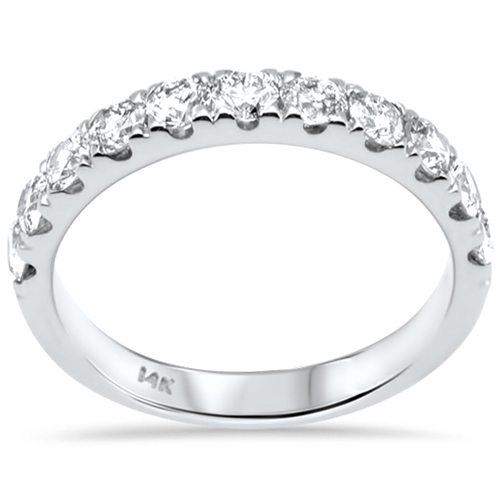 Muse Jewelry 1.11ct G SI 14K White Gold Diamond Anniversary Band Ring Size 6.5