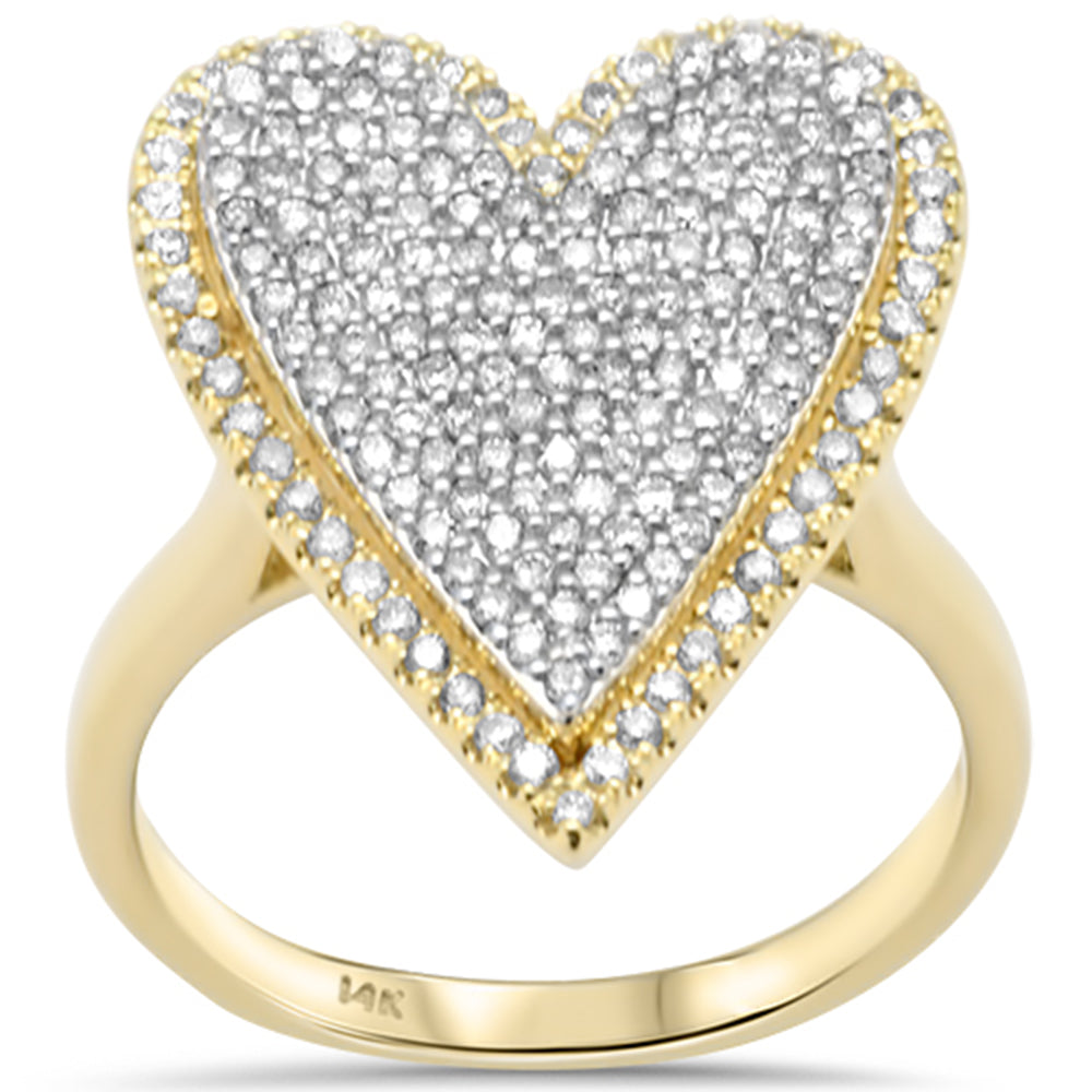 Muse Jewelry .79ct G SI 14K Yellow Gold Diamond Heart Ring Size 6.5