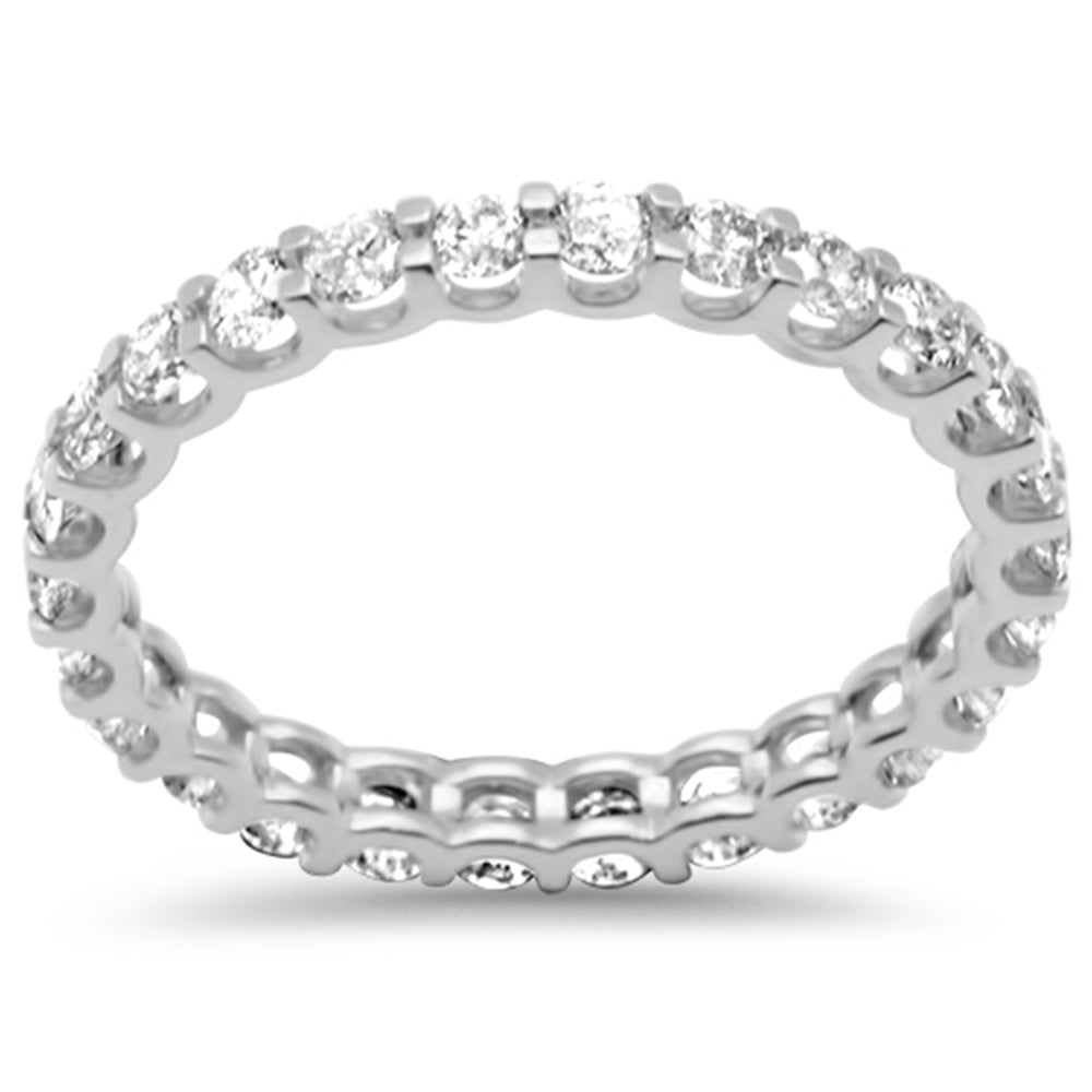 Muse Jewelry 1.31ct G SI 14K White Gold Diamond Eternity Band Ring Size 7