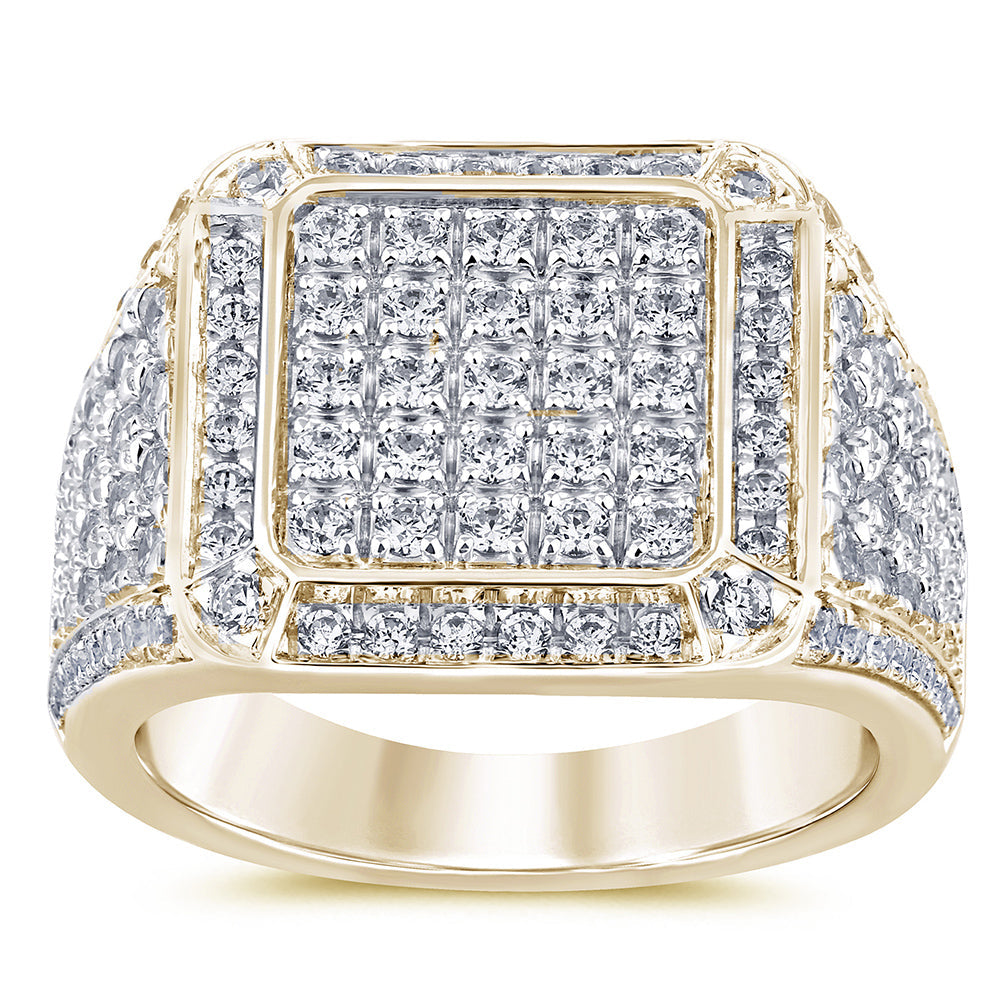 Muse Jewelry 2.00ct G SI 14K Yellow Gold Diamond Men's Band Ring Size 10
