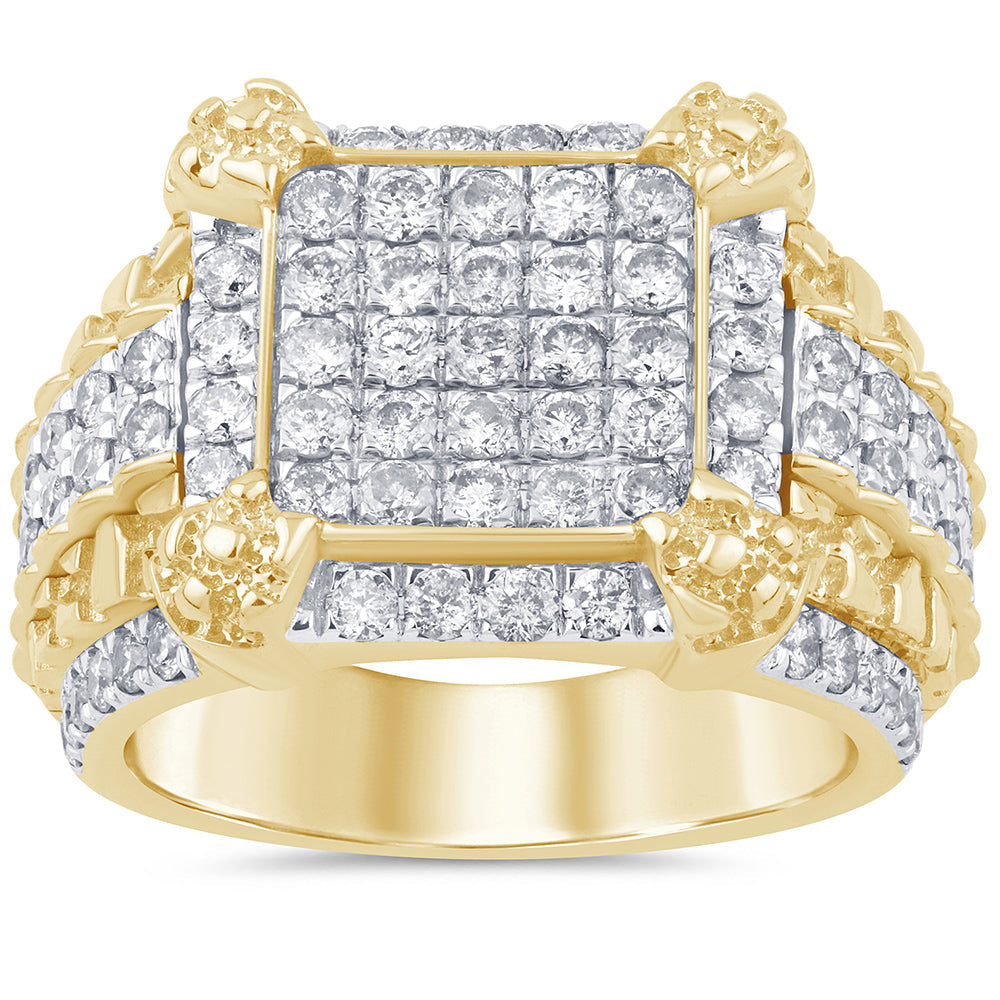 Muse Jewelry 2.54ct G SI 14K Yellow Gold Diamond Men's Band Ring Size 10