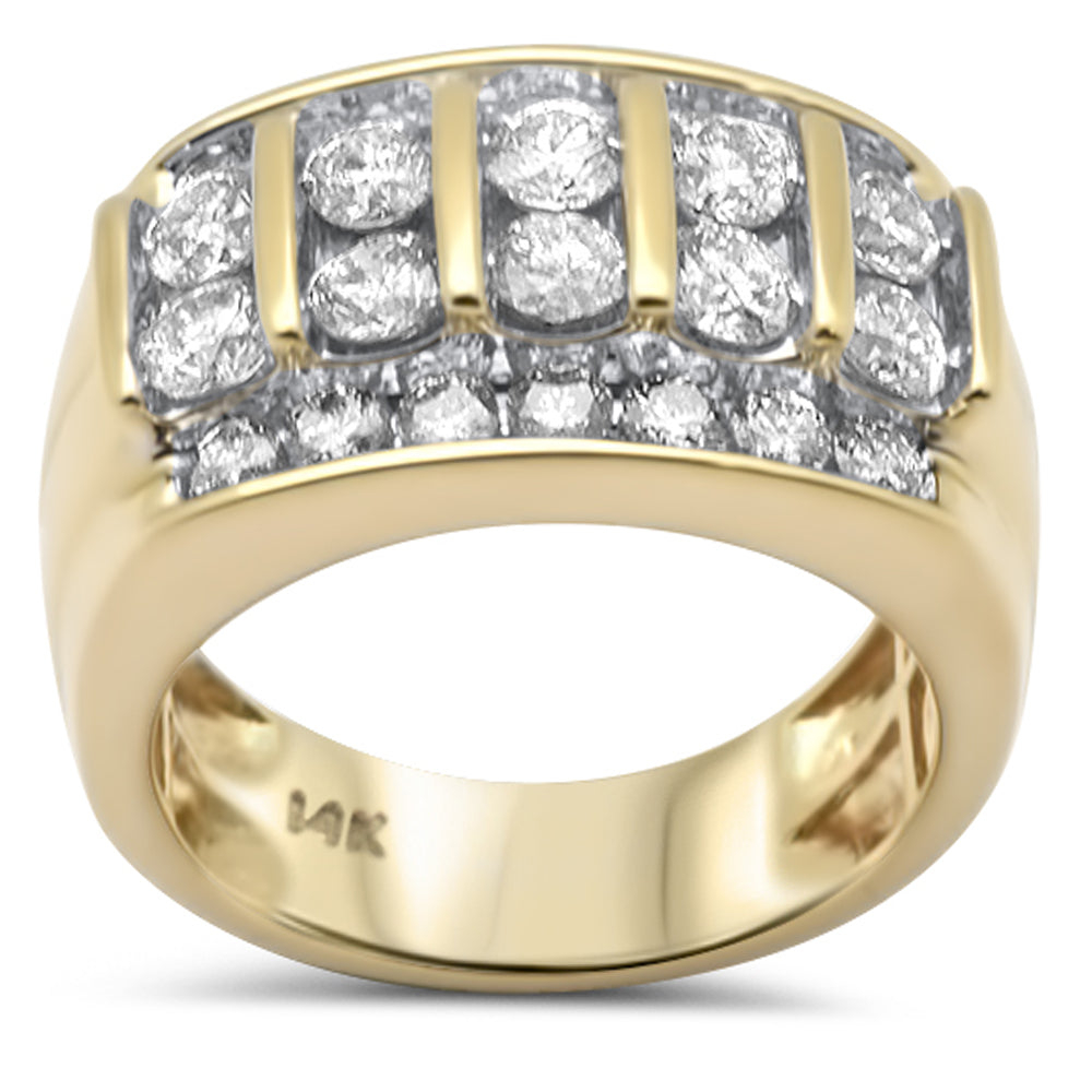 Muse Jewelry 3.12ct G SI 14K Yellow Gold Diamond Men's Band Ring Size 10