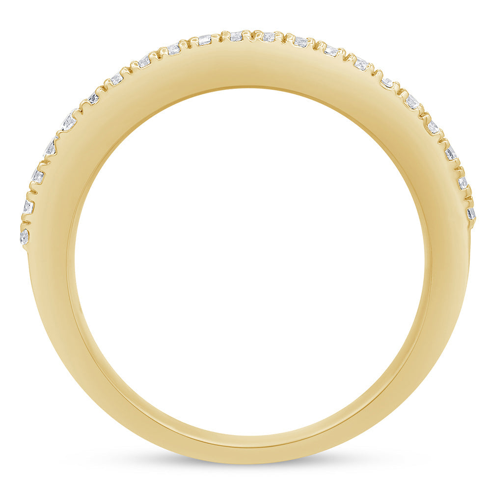 Muse Jewelry 2.01ct G SI 14K Yellow Gold Diamond & Natural Emerald Gemstones Band Ring Size 6.5