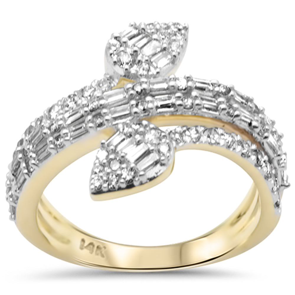 Muse Jewelry .76ct G SI 14K Yellow Gold Diamond Wrap Around Band Ring Size 6.5
