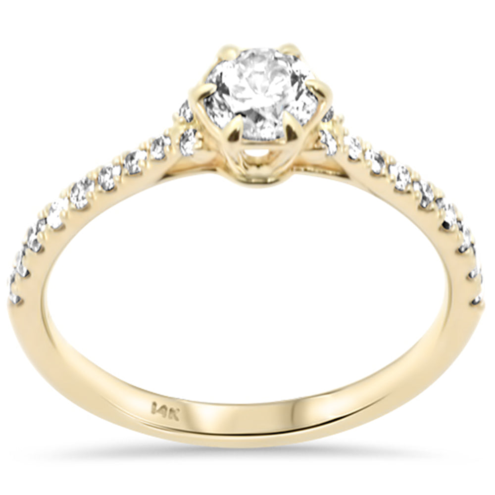 Muse Jewelry .71ct G SI 14K Yellow Gold Round Diamond Engagement Ring Size 6.5