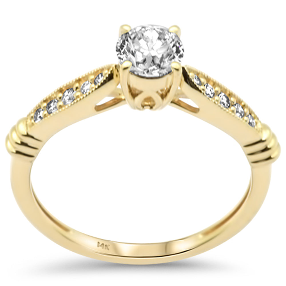 Muse Jewelry .66ct G SI 14K Yellow Gold Round Diamond Engagement Ring Size 6.5