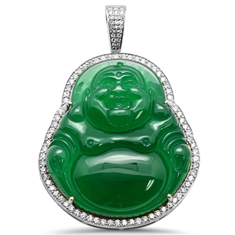 Muse Jewelry 1.14CT 10k Gold Diamond Big Buddha Pendant All Metal Colors Available