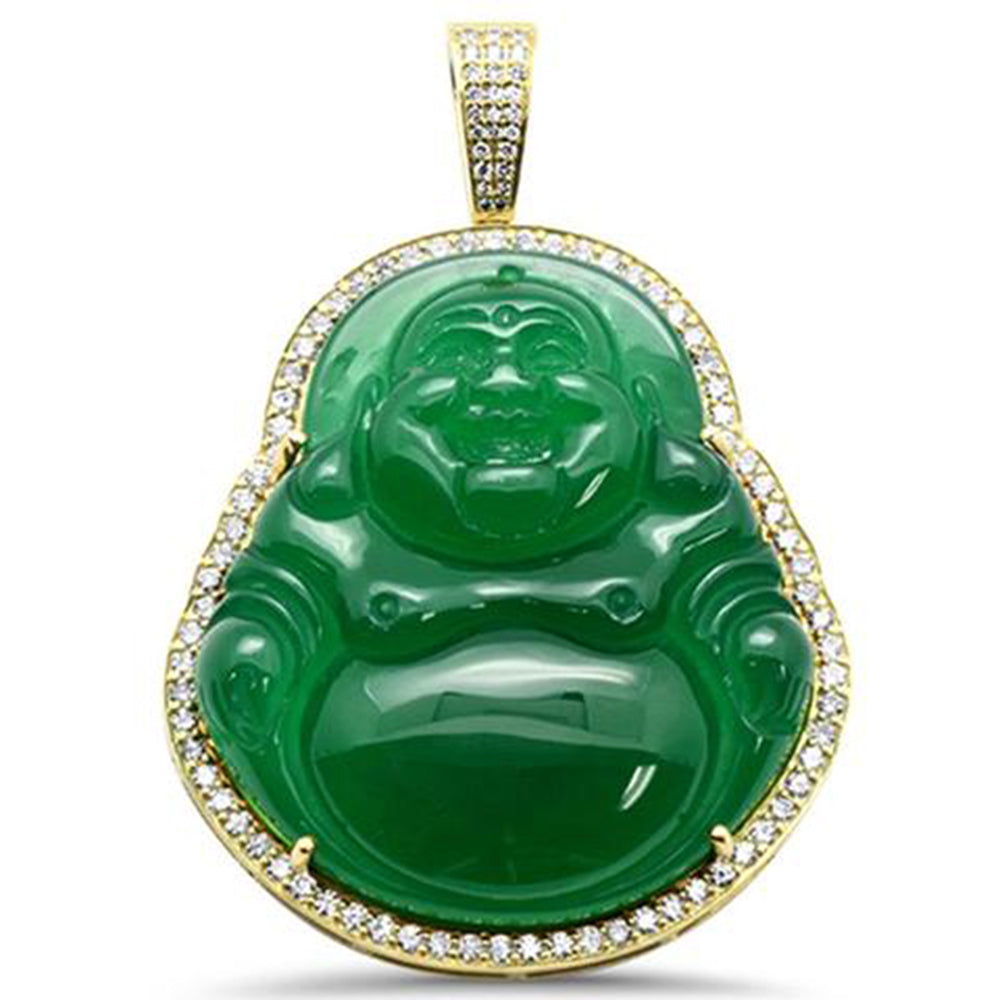 Muse Jewelry 1.14CT 10k Gold Diamond Big Buddha Pendant All Metal Colors Available