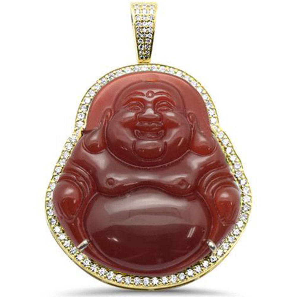 Muse Jewelry 1.14CT 10k Gold Diamond Big Buddha Pendant All Metal Colors Available