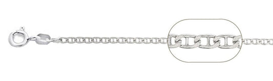 Muse Jewelry 060-2.5MM Mariner Chain Made in Italy Available in 7"-30" Inches NEW