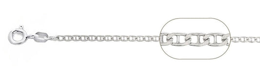 Muse Jewelry 080-3MM Mariner Chain Made in Italy Available in 7"-30" Inches NEW