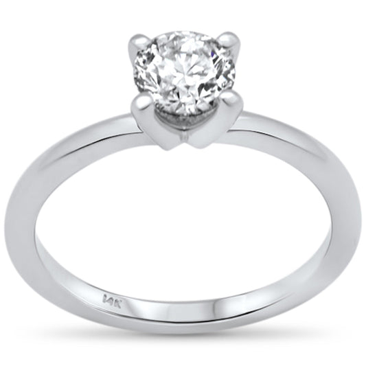 Muse Jewelry .71ct G SI 14K White Gold Round Diamond Solitaire Ring Size 6.5