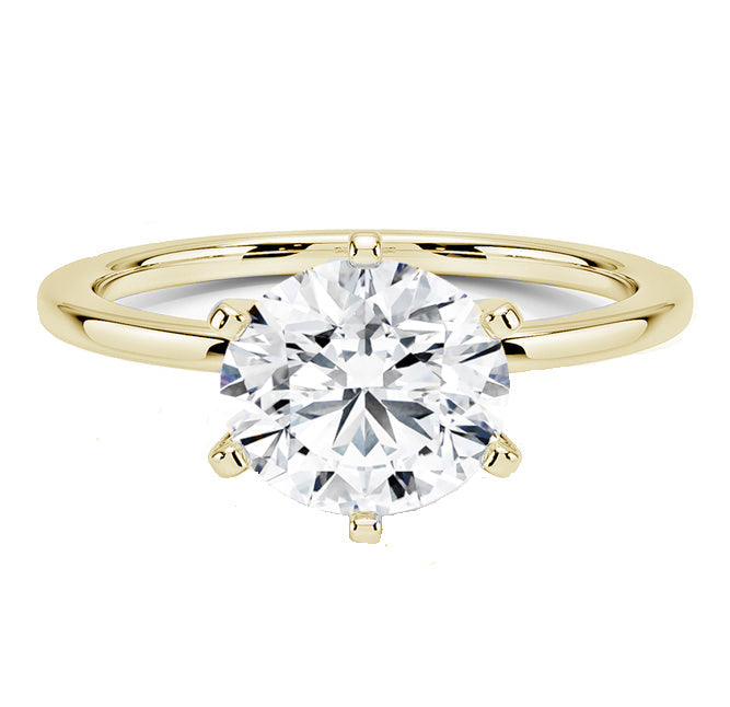 Muse Jewelry .61ct G SI 14K Yellow Gold Round Diamond Solitaire Ring Size 6.5