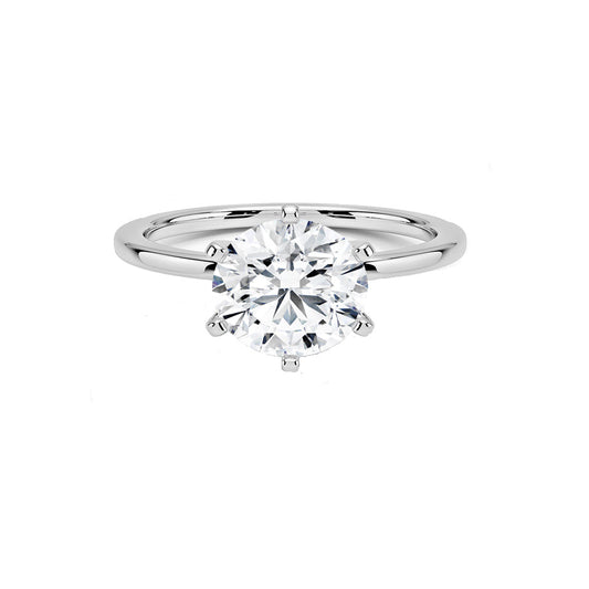 Muse Jewelry 1.22ct E SI 14K White Gold Round Diamond Eagle Claw Prongs Solitaire Ring Size 6.5