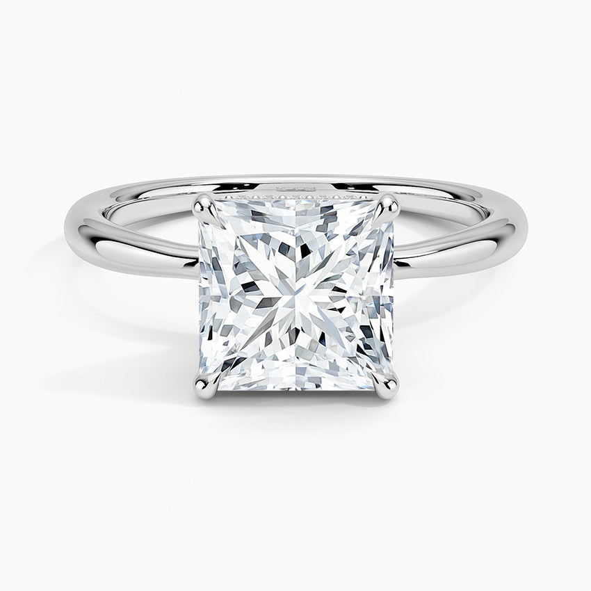 Muse Jewelry 1.01ct G SI 14K White Gold Princess Cut Diamond Solitaire Ring Size 6.5