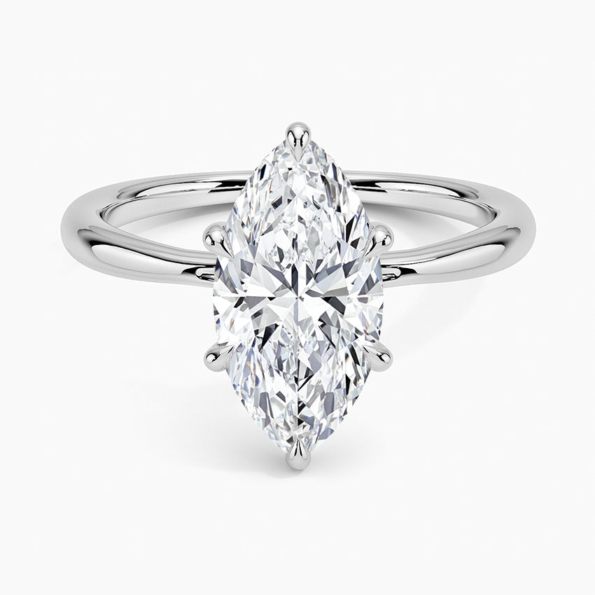 Muse Jewelry .75ct G SI 14K White Gold Marquise Diamond Solitaire Ladies Ring