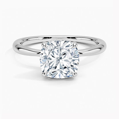 Muse Jewelry .54ct G SI 14K White Gold GIA Certified Cushion Shape Diamond Solitaire Ladies Ring