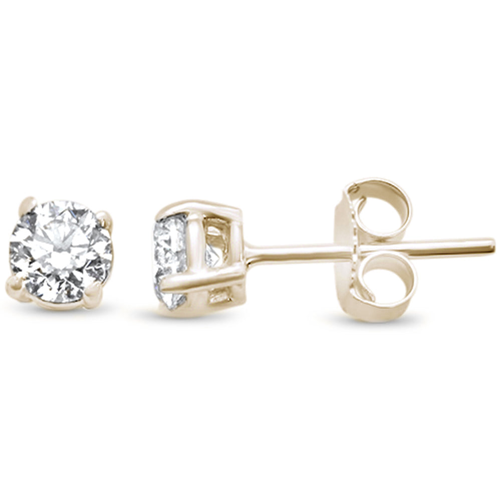 Muse Jewelry 1.00ct G SI 14K Yellow Gold Diamond Solitaire Stud Earrings