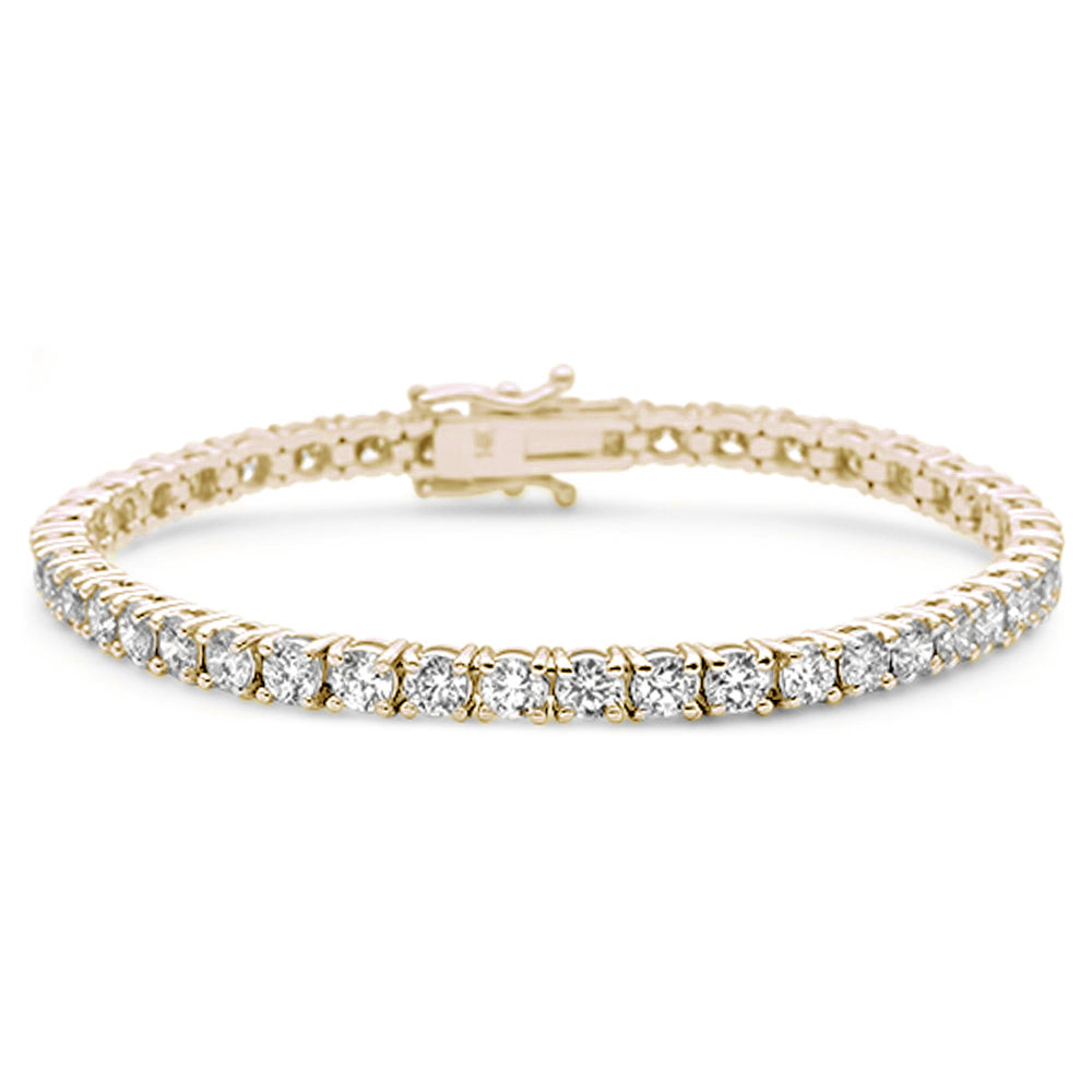 Muse Jewelry 4.02ct 14KT Yellow Gold Diamond Tennis Bracelet 7"