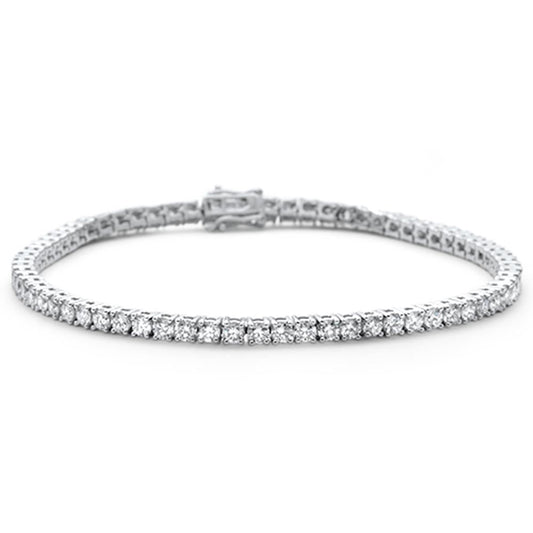 Muse Jewelry 2.91ct 14K White Gold Diamond Tennis Bracelet 7"