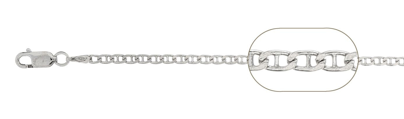 Muse Jewelry 040-1.5MM Mariner Chain Made in Italy Available in 16"-30" Inches NEW