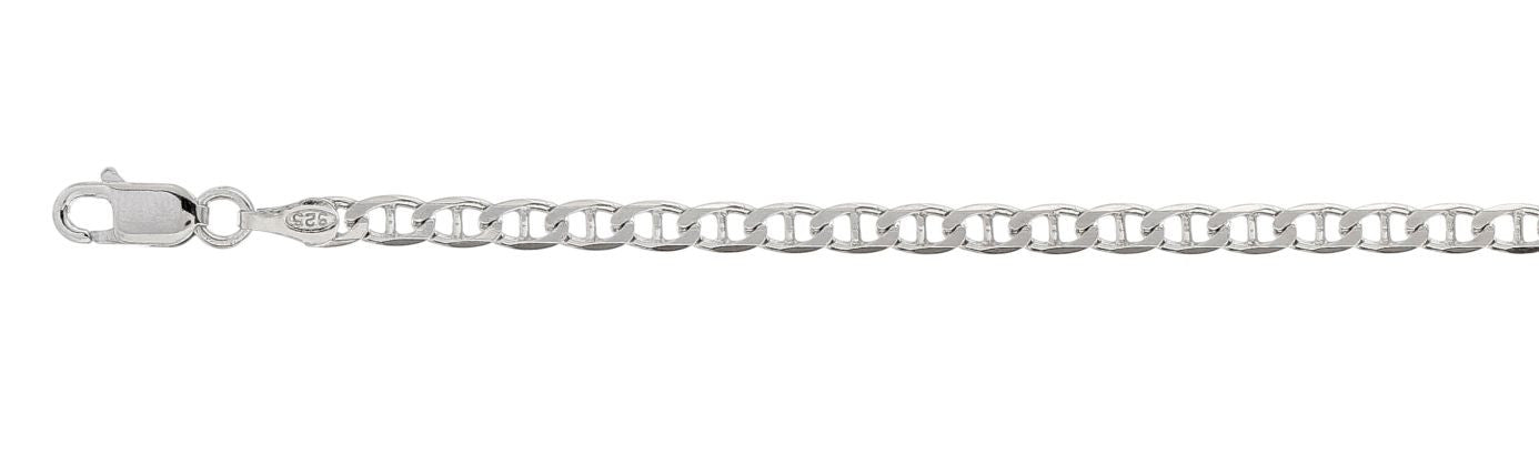 Muse Jewelry 100-4MM Mariner Chain Made in Italy Available in 7"-9" and 16"-30" Inches NEW