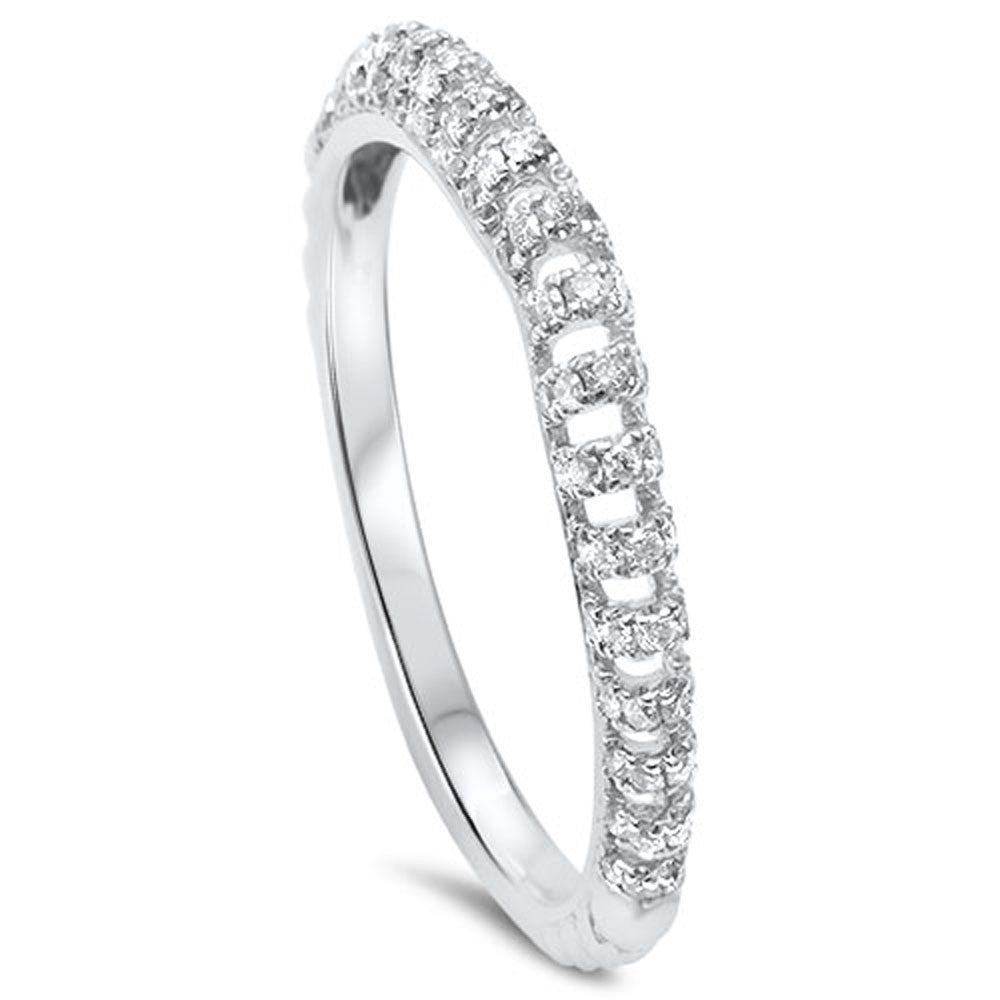 Muse Jewelry .24cts Modern F-VS2 Round Diamond Wedding Anniversary Band Size 6.5