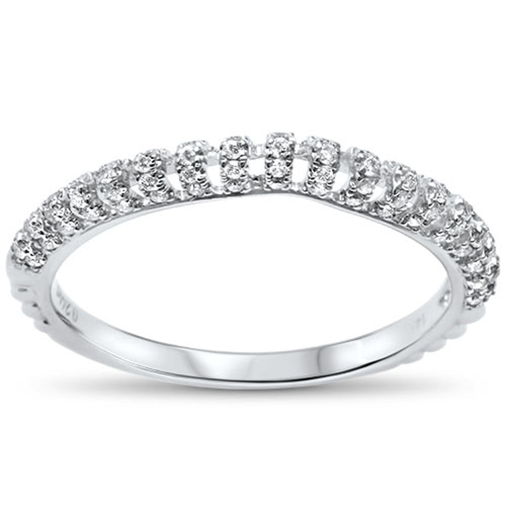 Muse Jewelry .24cts Modern F-VS2 Round Diamond Wedding Anniversary Band Size 6.5