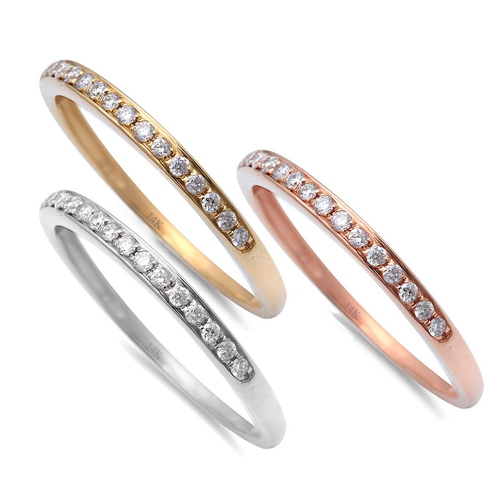 Muse Jewelry .12ct Diamond 14kt Rose Gold Anniversary Wedding Band size 6.5