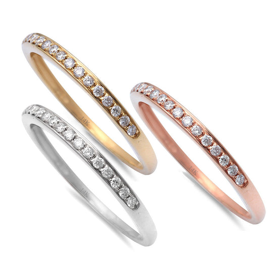 Muse Jewelry .12ct Diamond 14kt Rose Gold Anniversary Wedding Band size 6.5