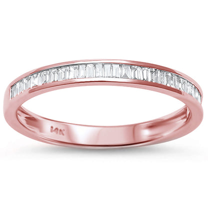 Muse Jewelry .25ct Channel Set 14kt Rose Gold Baguette Diamond Wedding Anniversary Band