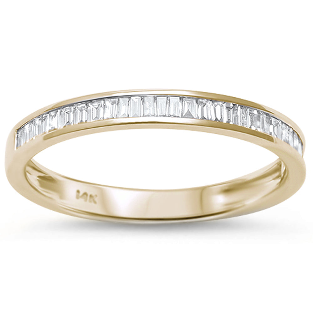 Muse Jewelry .25ct Channel Set 14kt Yellow Gold Baguette Diamond Wedding Anniversary Band