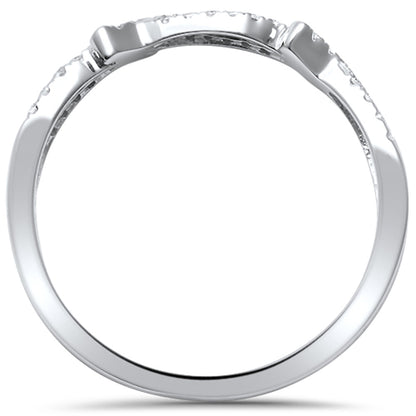 Muse Jewelry .18ct G SI 14kt White Gold Diamond Band Ring Size 6.5