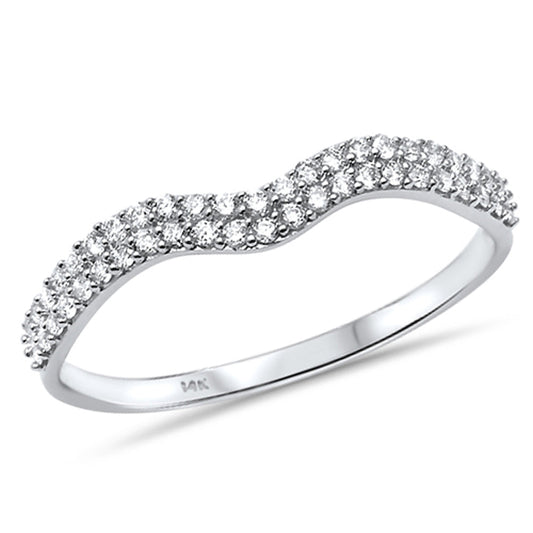 Muse Jewelry .20ct G SI 14kt White Gold Diamond Band Ring Size 6.5