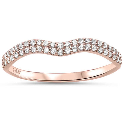 Muse Jewelry .19ct G SI 14k Rose Gold Diamond Band Ring Size 6.5