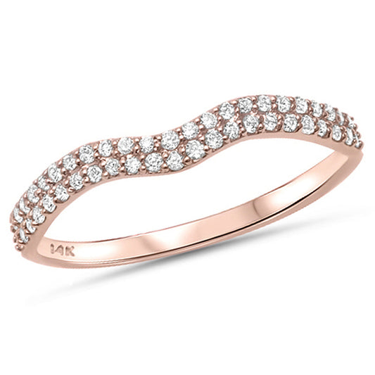 Muse Jewelry .19ct G SI 14k Rose Gold Diamond Band Ring Size 6.5