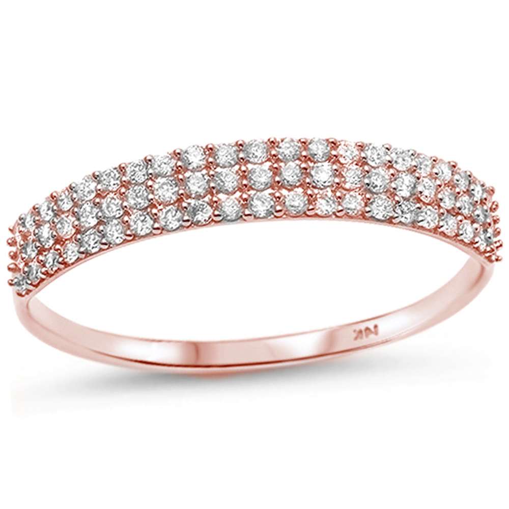 Muse Jewelry .26ct G SI 14kt Rose Gold Diamond Band Ring Size 6.5