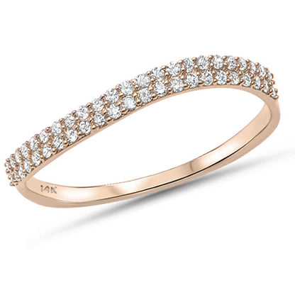 Muse Jewelry .20ct G SI 14kt Rose Gold Diamond Band Ring Size 6.5