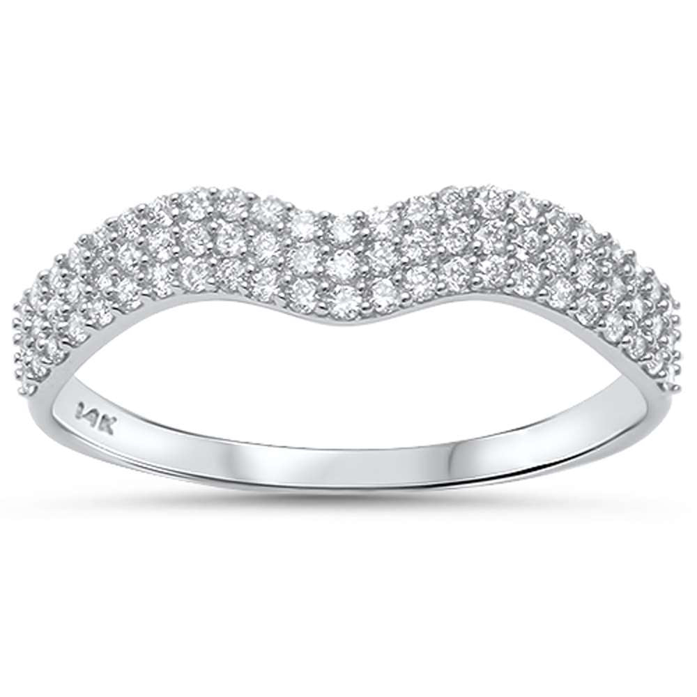 Muse Jewelry .30ct G SI 14kt White Gold Diamond Band Ring Size 6.5