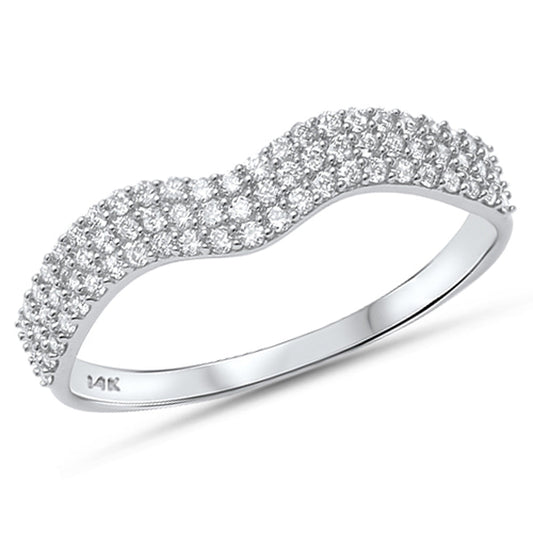 Muse Jewelry .30ct G SI 14kt White Gold Diamond Band Ring Size 6.5