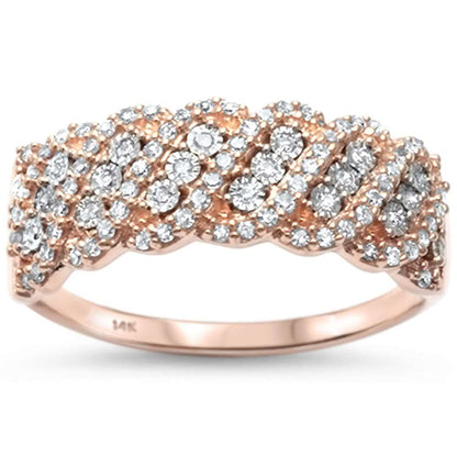 Muse Jewelry .27ct G SI 14kt Rose Gold Elegant Diamond Band Ring Size 6.5