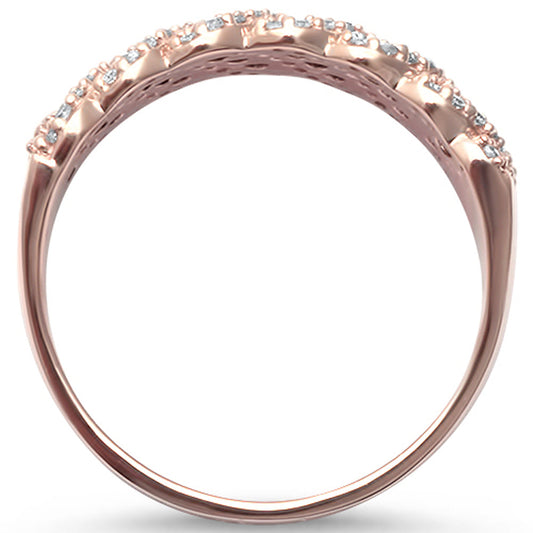 Muse Jewelry .27ct G SI 14kt Rose Gold Elegant Diamond Band Ring Size 6.5