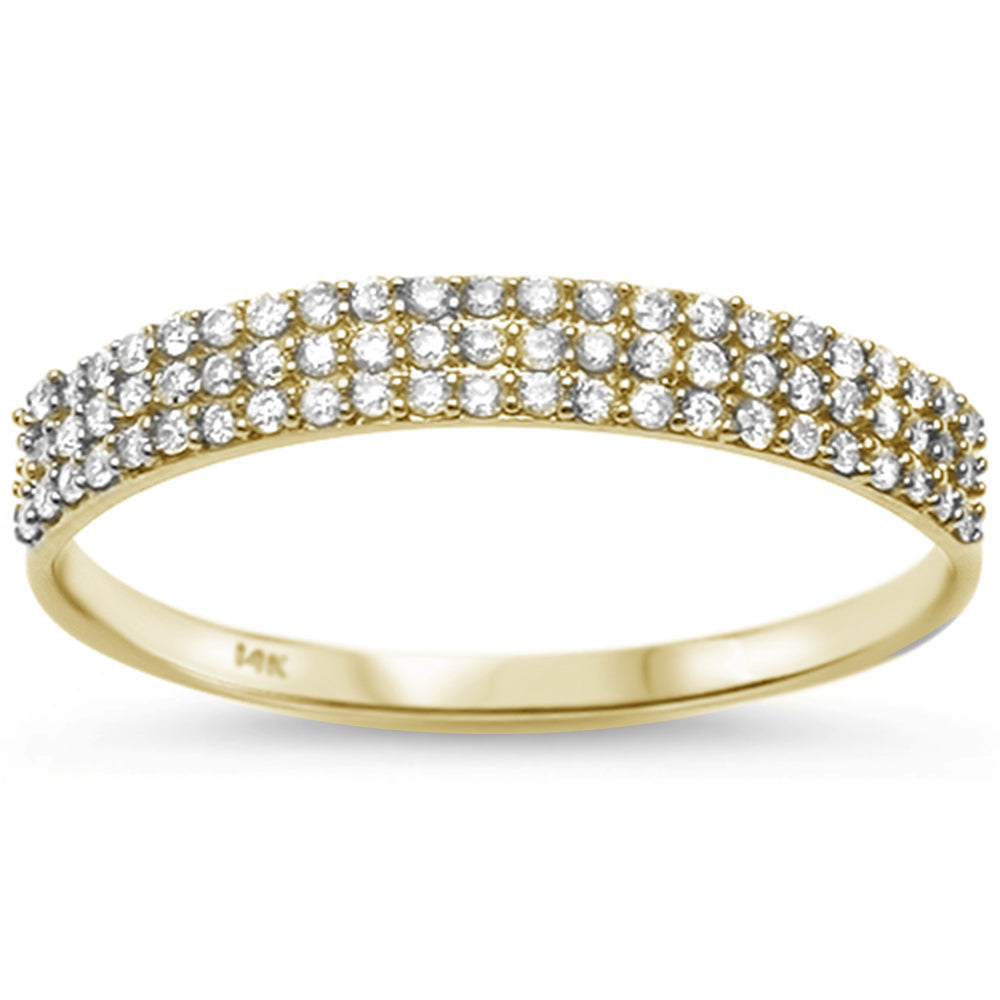Muse Jewelry .22ct 14kt Yellow Gold Micro Pave Diamond Band Size 6.5