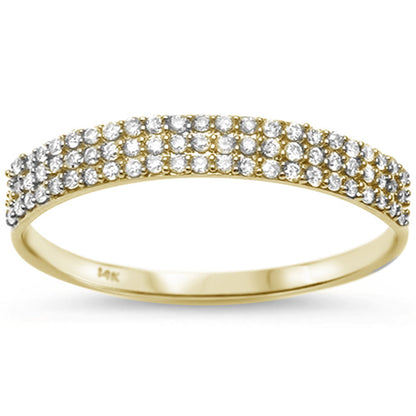 Muse Jewelry .22ct 14kt Yellow Gold Micro Pave Diamond Band Size 6.5
