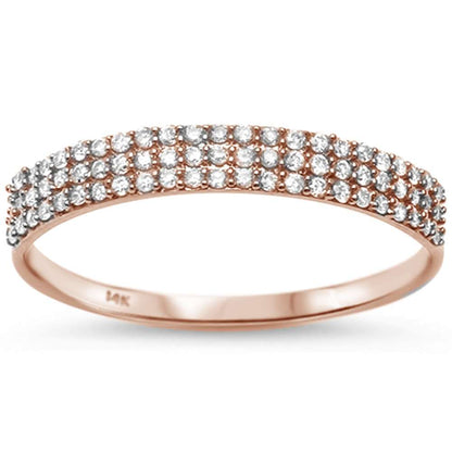 Muse Jewelry .23ct 14kt Rose Gold Diamond Band Size 6.5